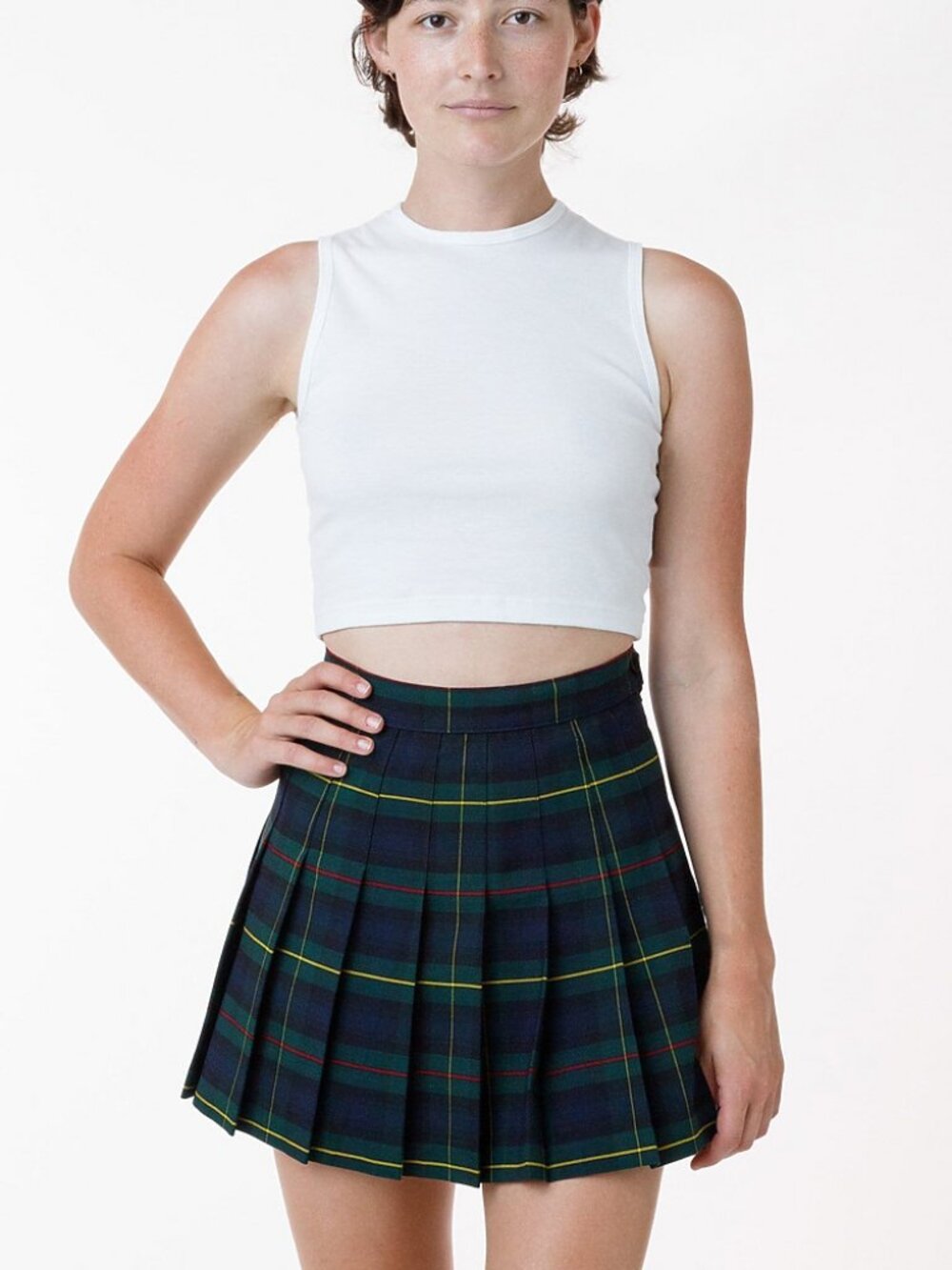 American Apparel Women's Plaid Tennis Skirt